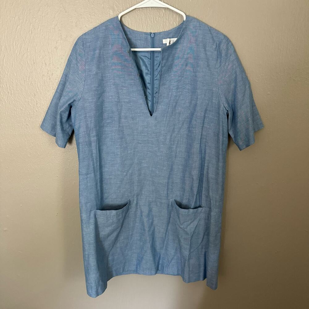 Emerson Fry Tuckernuck Mod Chambray Dress Size Medium Casual Comfort Everyday